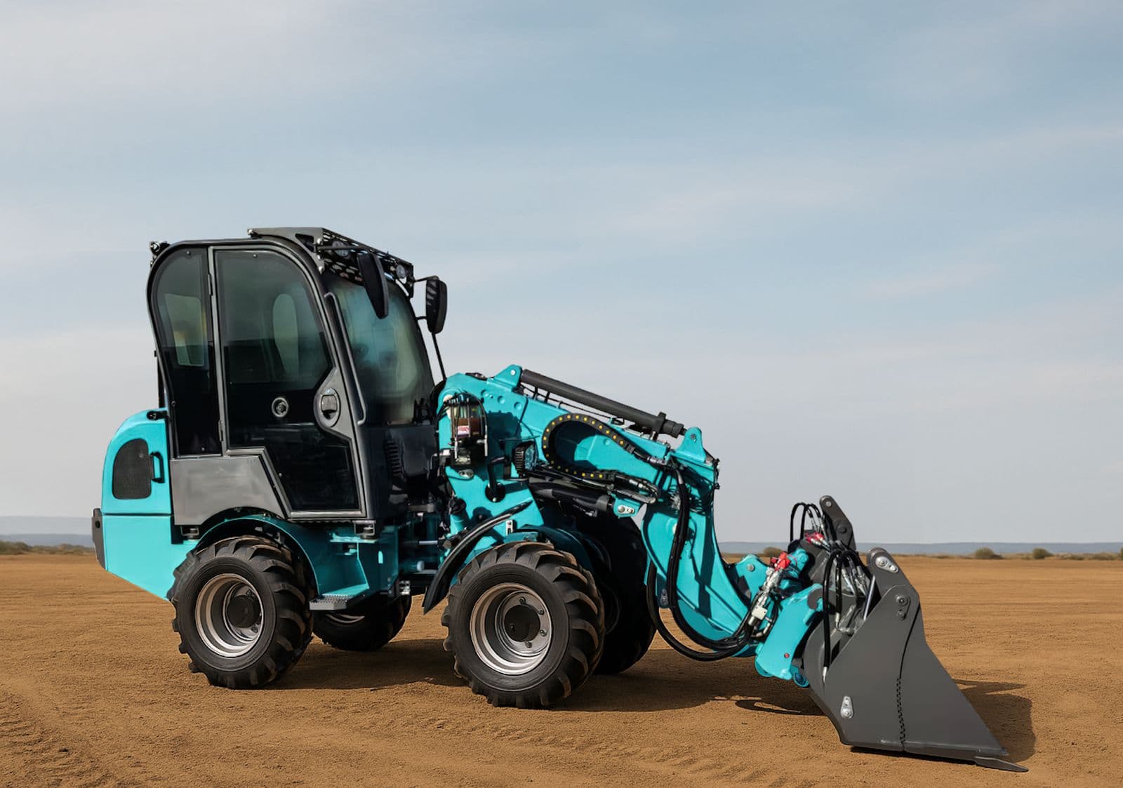 Leotron loader working in an agricultural field