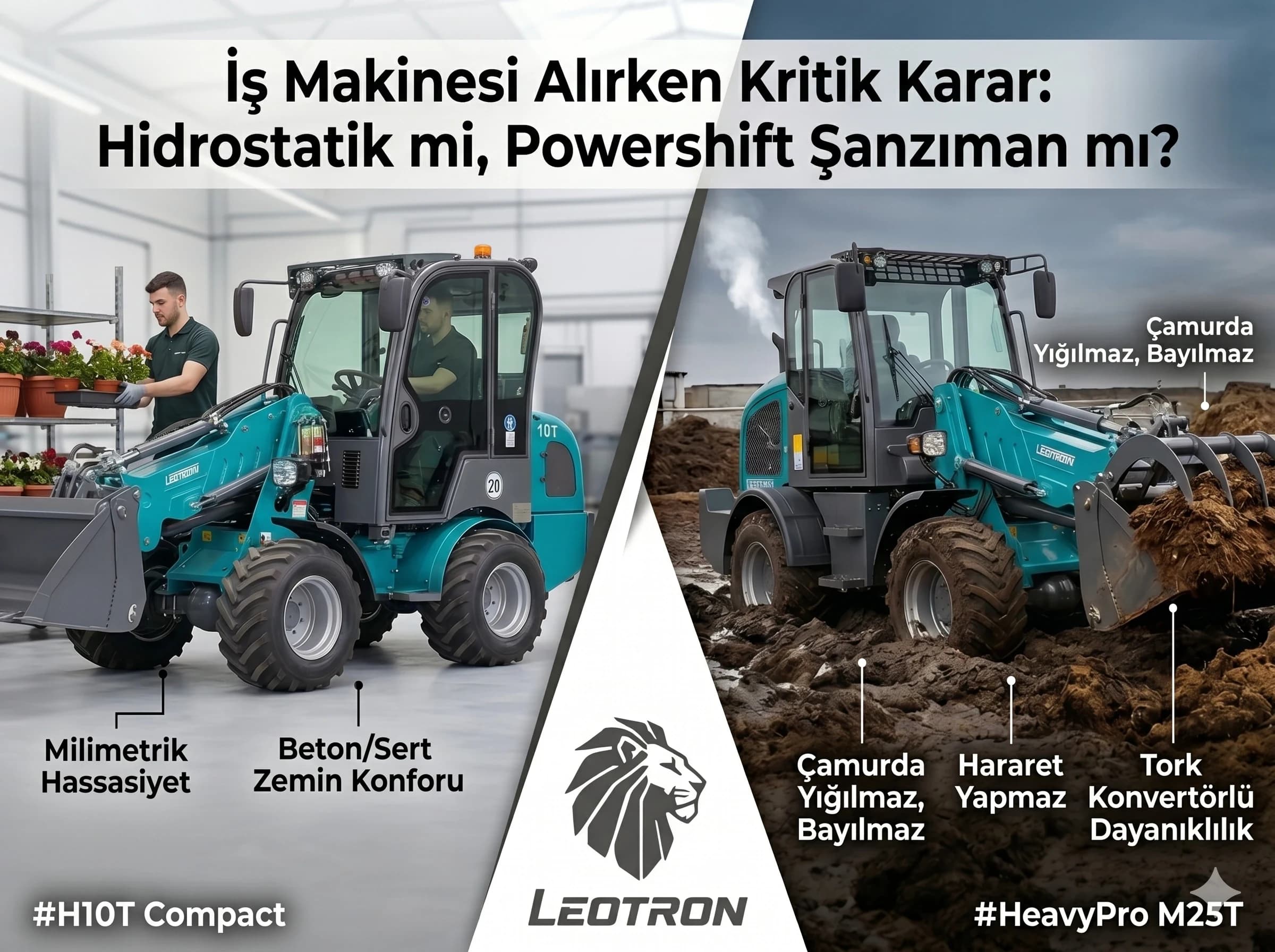 İş Makinesi Alırken Kritik Karar: Hidrostatik mi, Powershift Şanzıman mı?